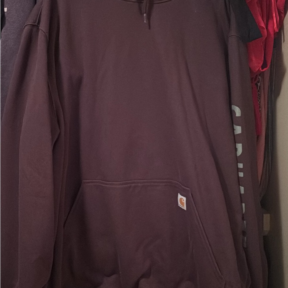 SOLD - Carhartt Men's Dark Brown Hoodie